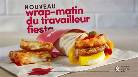 Tim Hortons | NOUVEAU wrap-matin du travailleur fiesta - YouTube