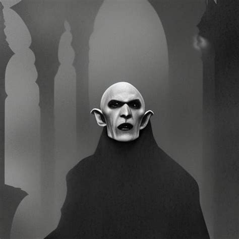 ""Nosferatu vampire, shadow of vampire, count Orlok, realistic, portrait, dark, dangerous, ugly ...