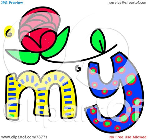 Royalty-Free (RF) Clipart Illustration of a Colorful My Word by Prawny ...