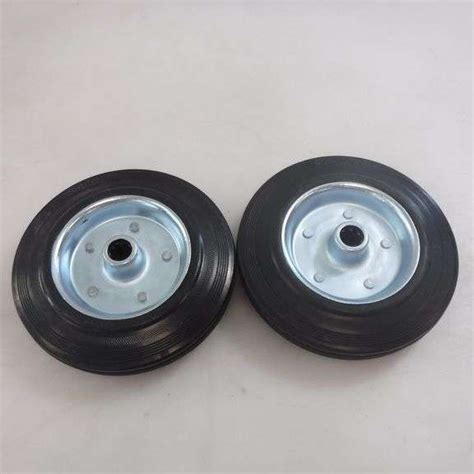 Set of 2 Heavy Duty Solid Rubber Cart Wheels, 200-50-100, 8" - Dutch Goat