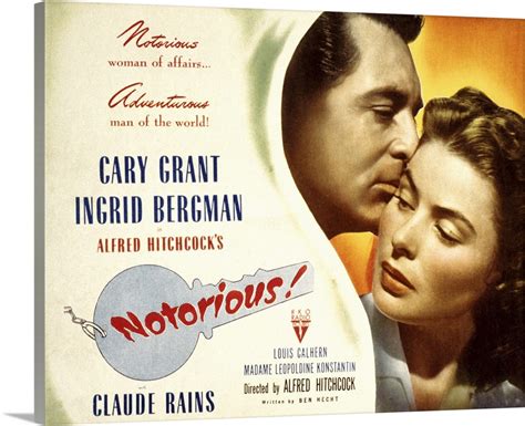 Notorious - Vintage Movie Poster Wall Art, Canvas Prints, Framed Prints, Wall Peels | Great Big ...