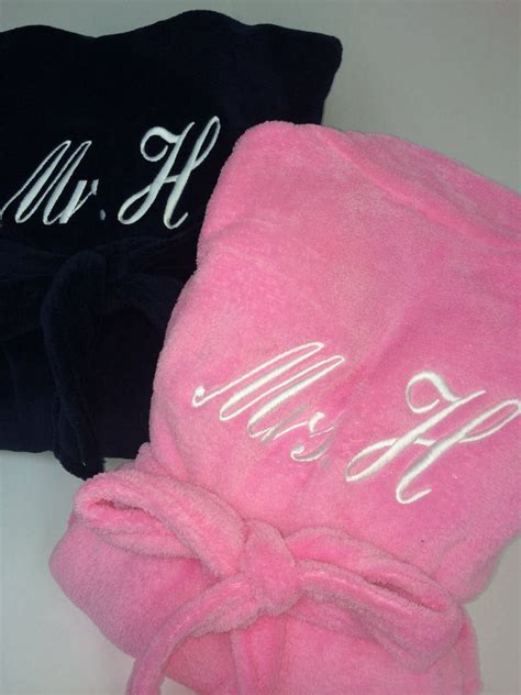 SET OF 2 Monogrammed Robes Plush Bathrobe Monogrammed His - Etsy