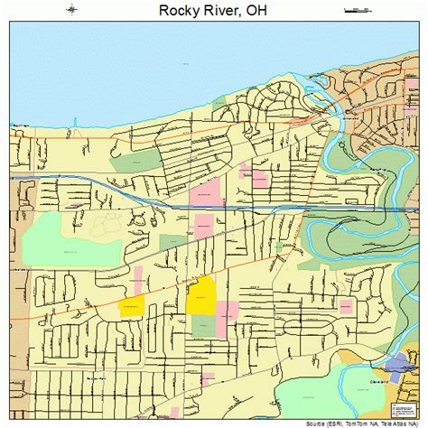 Rocky River Ohio Street Map 3968056