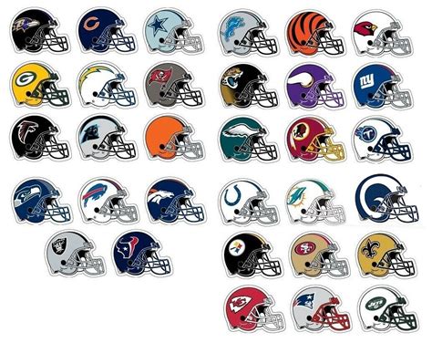 NFL Football Decal Sticker Helmet Design Licensed Choose from all 32 ...