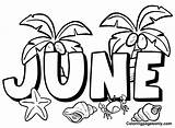 Printable June Coloring Pages sketch template