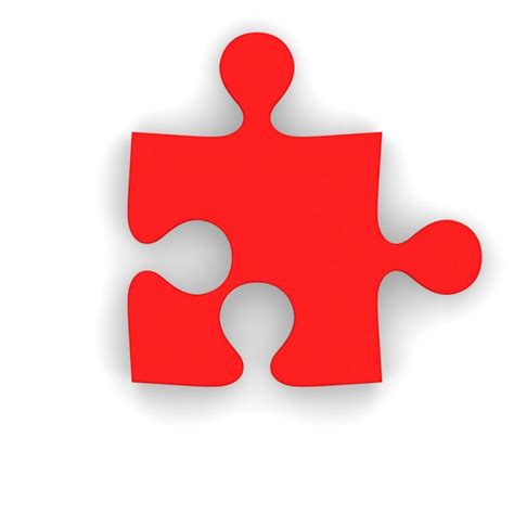 Red puzzle piece — Stock Photo © tom.griger #35451835