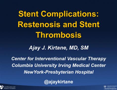 Stent Thrombosis and Restenosis | tctmd.com