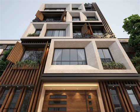 Residential modern facade deign (2) | Images :: Behance