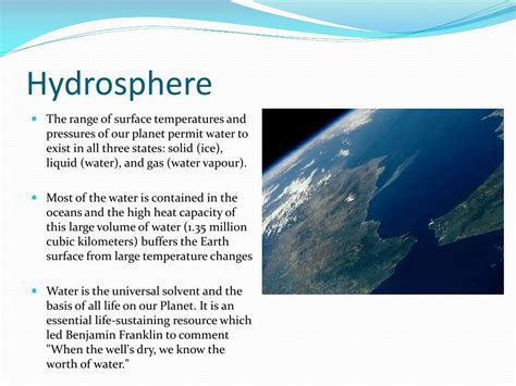 PPT - Hydrosphere PowerPoint Presentation - ID:572025