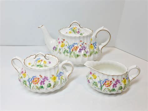 Royal Doulton Tea Set, Easter Morn Pattern, English Teapot, Creamer ...