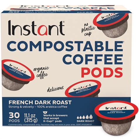 Instant® Compostable Coffee Pods, French Dark Roast, 30 pods | Instant Home