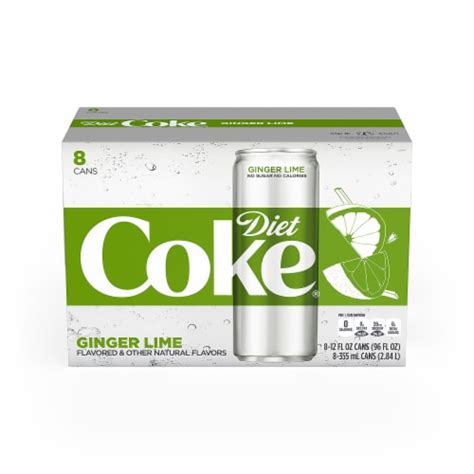 Diet Coke Ginger Lime Soda, 8 cans / 12 fl oz - Harris Teeter