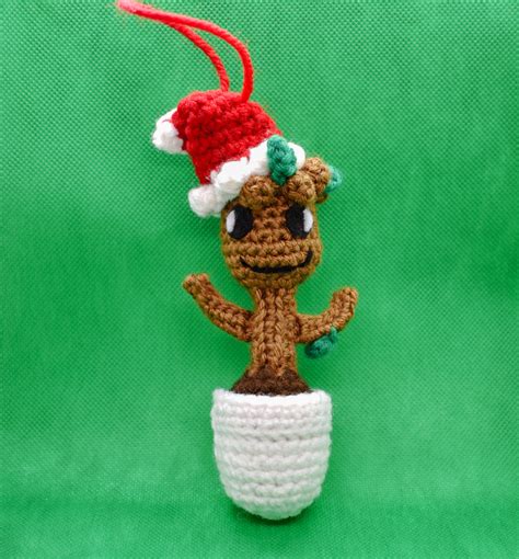 Free Baby Groot Christmas Ornament Crochet Pattern - Wayward Pineapple ...