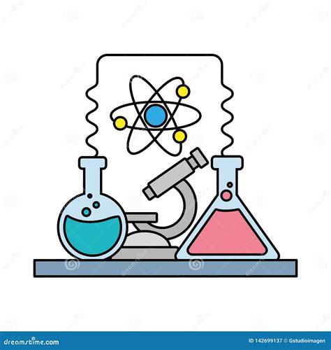 Science laboratory tools stock vector. Illustration of vector - 142699137