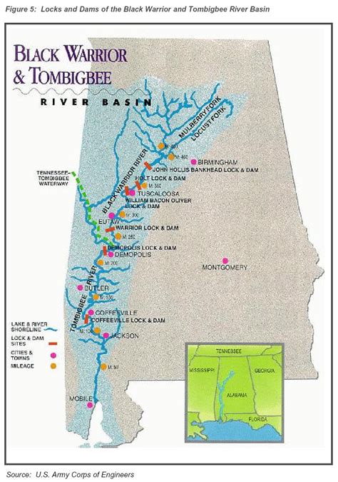 Black Warrior Riverkeeper - Map – Locks and Dams of Black Warrior Watershed