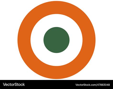 India air force roundel Royalty Free Vector Image