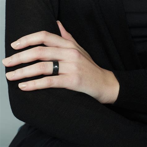 C6 by Anne Cohen Limited Edition Carbon Elemental Diamond Ring - by Anne Cohen C6 DESIGNYARD