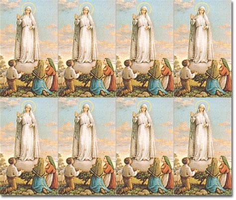 Our Lady of Fatima Prayer Cards