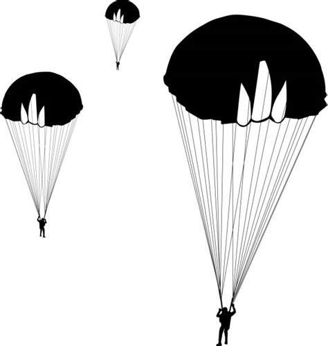 Silhouette Of The Paratrooper Illustrations, Royalty-Free Vector Graphics & Clip Art - iStock