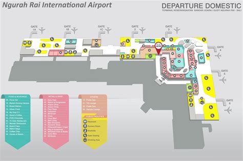 Denpasar Airport Domestic Terminal Map - Ngurah Rai International ...