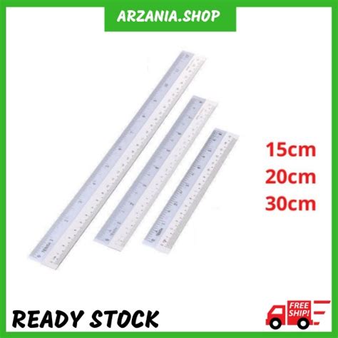 High Class Straight Ruler 15CM / 20 CM / 30 CM / Pembaris Pendek Pembaris Panjang Plastik Alat ...