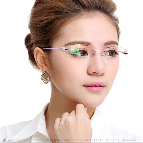 Aliexpress.com : Buy New Fashion Brand Designer Eyeglasses Rimless Women Glasses Frame Optical ...