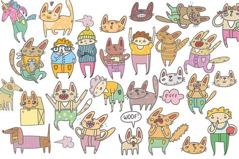 49 doodle characters By An_Kle | TheHungryJPEG