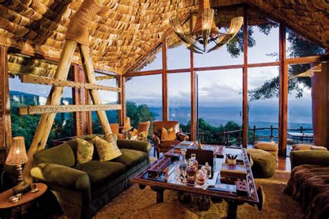 The Ngorongoro Crater Lodge in Tanzania. Frequently listed as one of ...