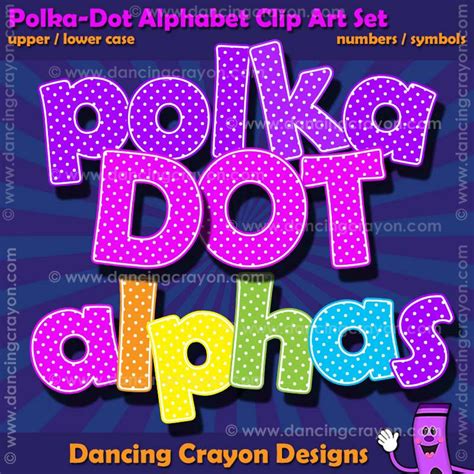 Polka-dot Alphabet Clipart