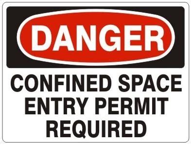 CONFINED SPACE Signs - ENTRY PERMIT REQUIRED