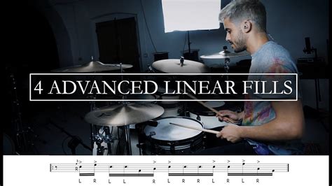 4 Advanced Linear Fills - Drum Tutorial with transcriptions - YouTube