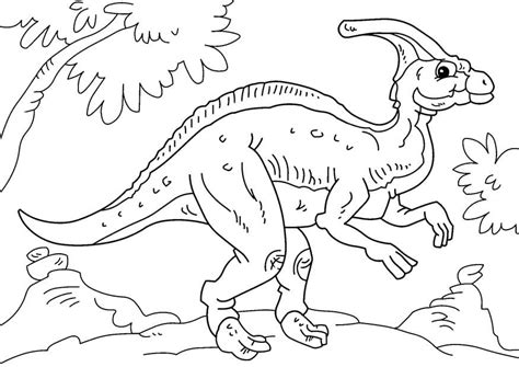 Dinosaur Parasaurolophus Coloring Pages