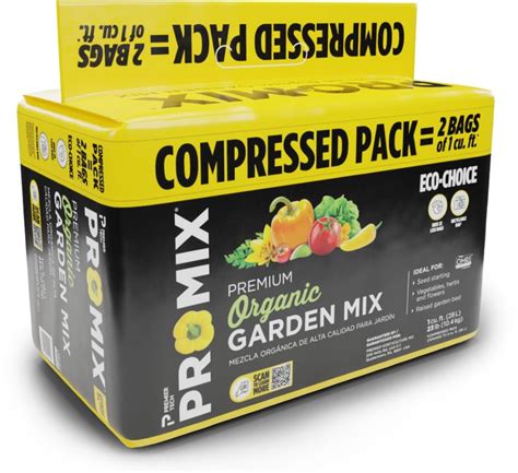 PRO-MIX Premium Organic Garden Mix 2 Cu. ft. Compressed Soil - Walmart.com | Organic gardening ...