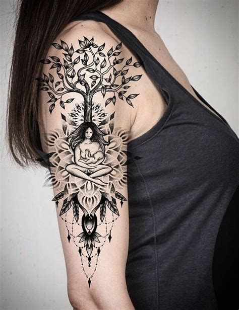 awesome tree mandala tattoo © tattoo artist Enola Tattoo 💕💕💕💕💕💕 | Mother tattoos, Mother nature ...