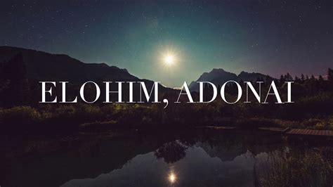 Elohim, Adonai - YouTube