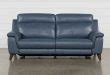 Moana Blue Leather Power Reclining Sofa Chairs With Usb – beideo.com