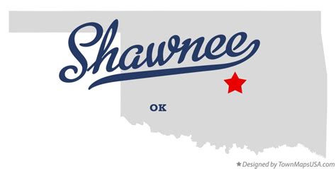 Map of Shawnee, OK, Oklahoma