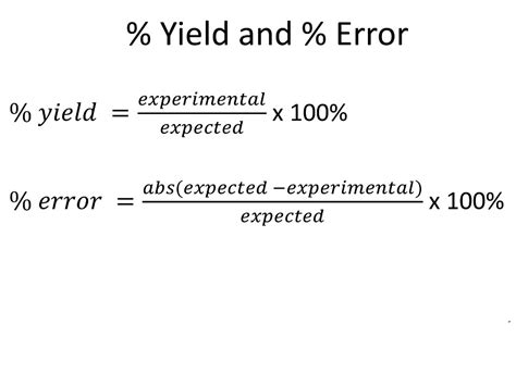 Equation For Percent Error In Chemistry - Tessshebaylo