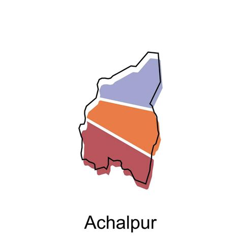 map of Achalpur city.vector map of the India Country. Vector ...