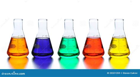 Five Laboratory Beakers Royalty Free Stock Images - Image: 20321359