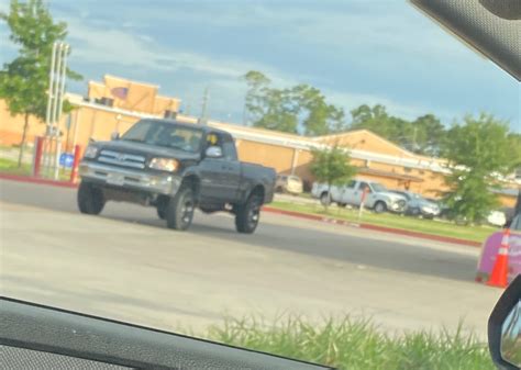 There was a black truck with an older man at the Kroger on north