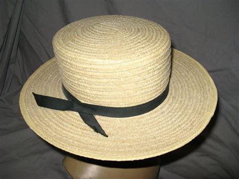 Vintage Amish Rustic Farmer Mens Straw Hat Made in USA Size 7 3/8--Large, Beautifully Made ...