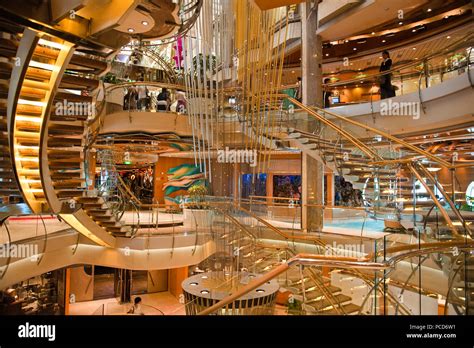 Interior on Royal Caribbean Voyager of the Seas cruise ship Stock Photo - Alamy