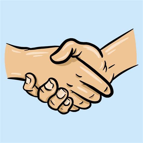 handshake cartoon vector illustration 3415792 Vector Art at Vecteezy