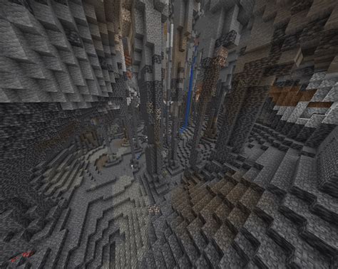 I found a seed with an enormous cave less than 200 blocks from spawn (500929699125123320). Cave ...