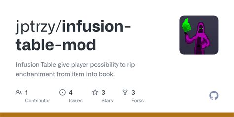 GitHub - jptrzy/infusion-table-mod: Infusion Table give player possibility to rip enchantment ...