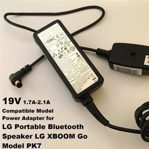 19V 1.7A- 2.1A Charger for LG Portable Bluetooth Speaker, LG XBOOM Go, PK 7 – Chargers Hunt