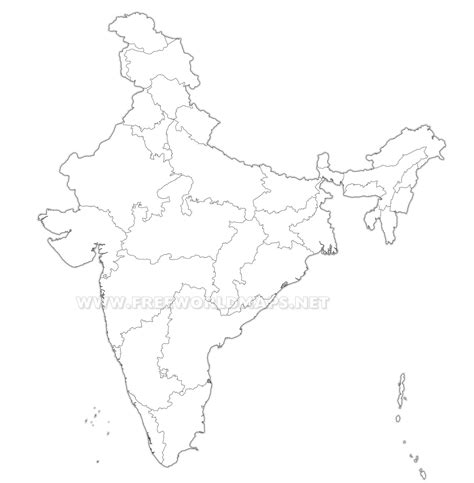 47+ India Map Political Outline Background