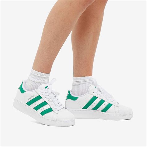 Adidas Women's Superstar Xlg W Sneakers in Semi Court Green &White adidas