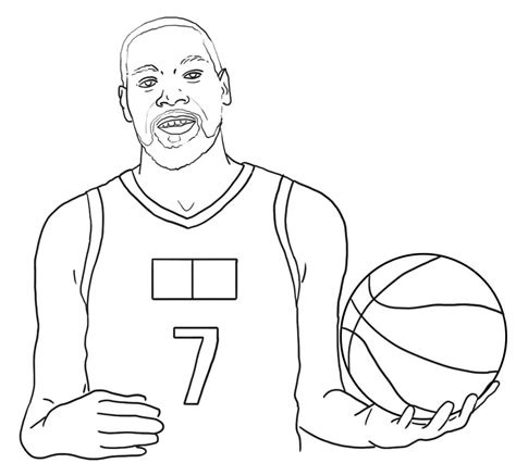 Free Printable Kevin Durant Coloring Page - Free Printable Coloring ...